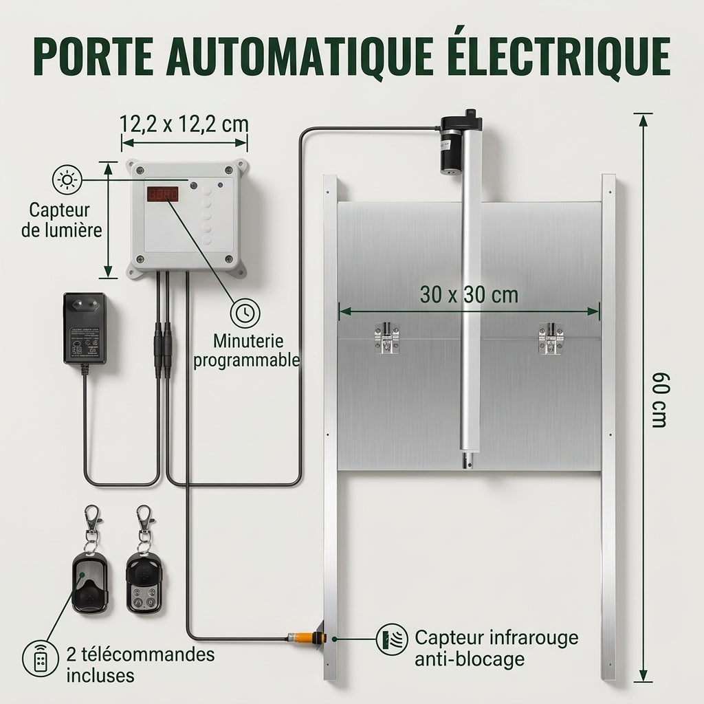 Porte automatique électrique : dimensions et caractéristiques