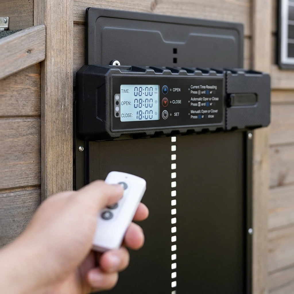 Commande de la porte automatique avec la télécommande