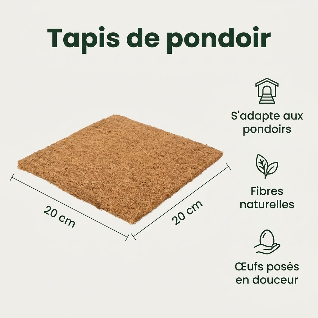Tapis de pondoir 20 x 20 cm : points forts